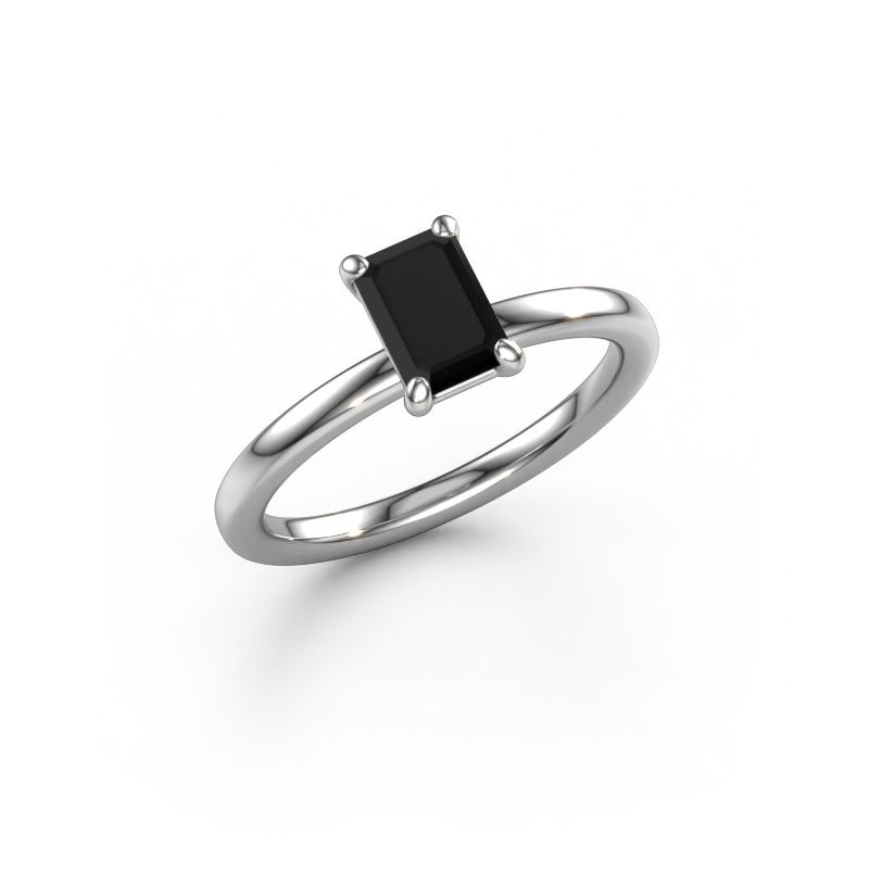 Verlobungsring Simone EME 1 950 Platin Schwarz Diamant 1.08 crt