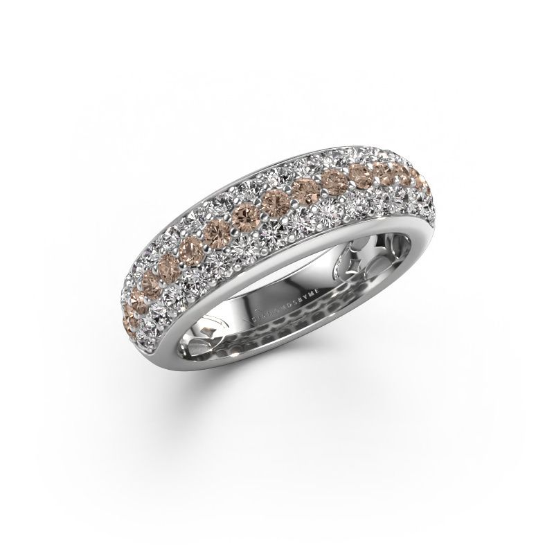Ring Emely 8 950 platinum brown diamond 1.316 crt