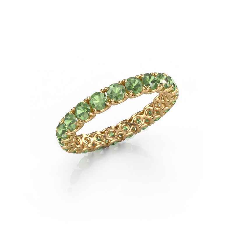 Bague superposable Estee 2.9 585 or jaune vert tourmaline 2.9 mm