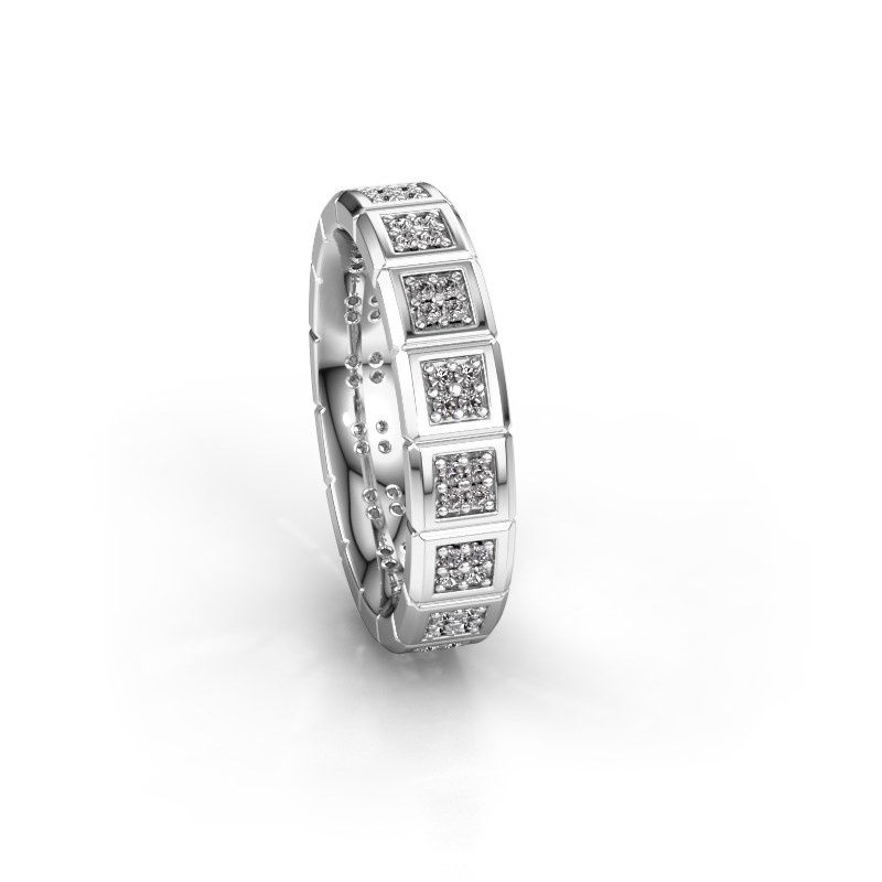 Image of Wedding ring WH2056L15DP<br/>585 white gold ±5x2.4 mm<br/>Lab-grown diamond