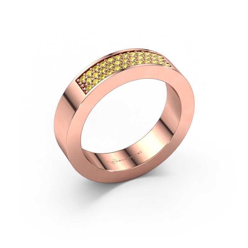 Bague Lindsey 1 585 or rose saphir jaune 1.1 mm