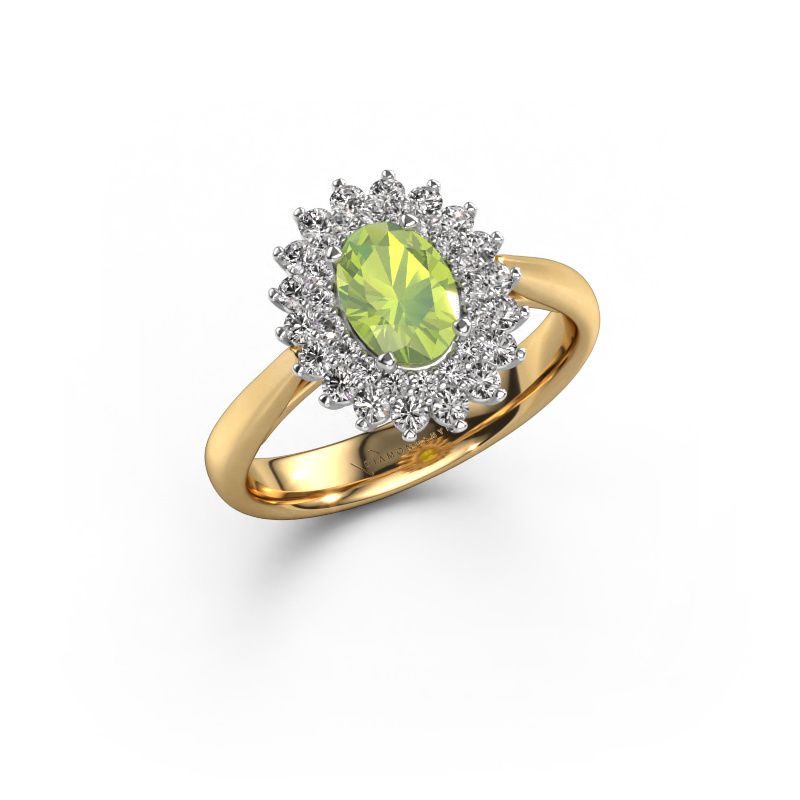 Verlobungsring Alina 1 585 Gold Peridot 7x5 mm
