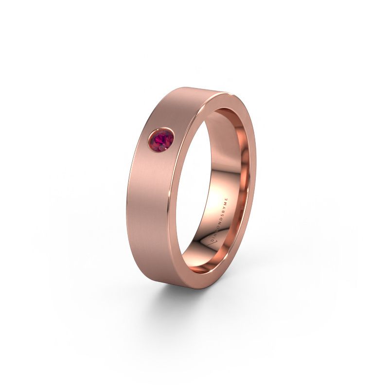 Trauring WH0101L15BM 585 Roségold Rhodolit ±5x2 mm