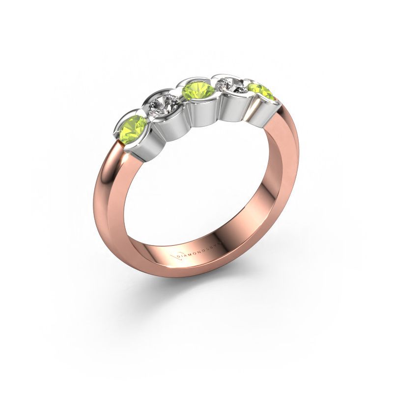 Ring Lotte 5 585 Roségold Peridot 3 mm