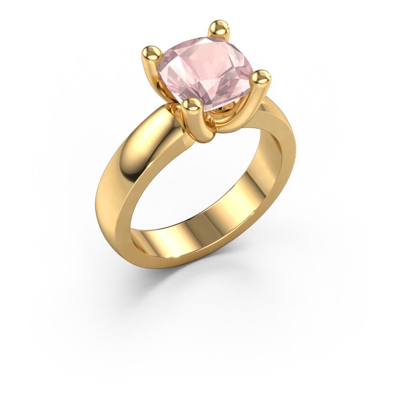 Ring Clelia CUS 585 gold morganite champagne 8 mm