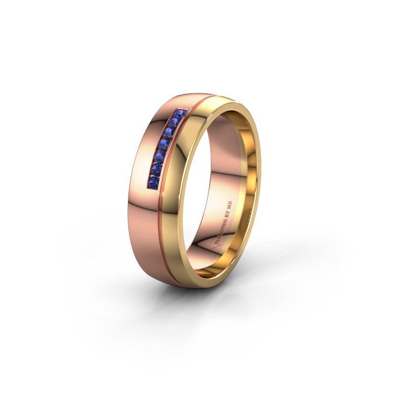 Image of Wedding ring WH0308L26AP<br/>585 rose gold ±6x1.7 mm<br/>Sapphire