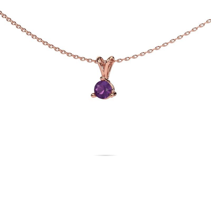 Anhänger Somer 585 Roségold Amethyst 6 mm