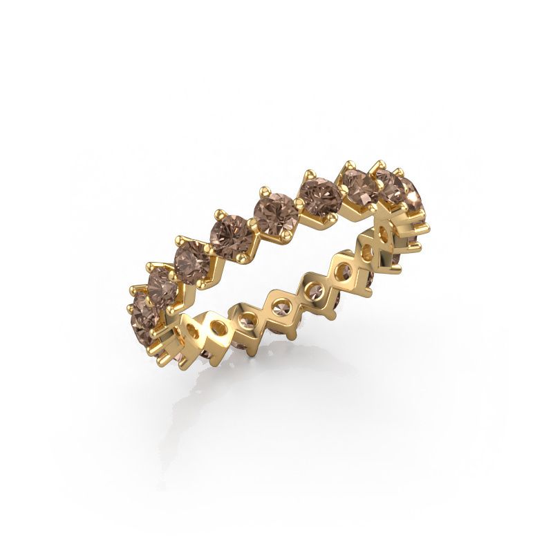 Bague superposable Janie 3.0mm 585 or jaune diamant brun 2.00 crt