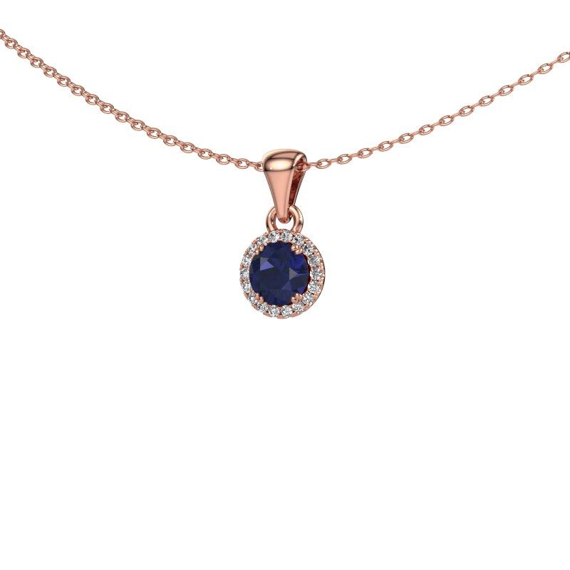 Anhänger Seline rnd 585 Roségold Saphir 4.7 mm