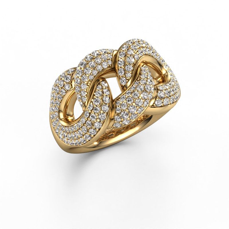 Afbeelding van Ring Kylie 3 13mm 585 goud diamant 1.217 crt