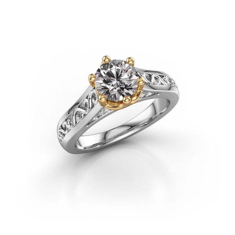 Image of Engagement ring shan<br/>585 white gold<br/>Diamond 1.00 crt