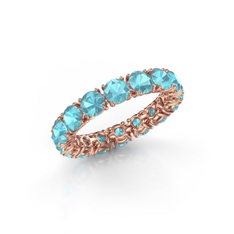 Bild von Vorsteckring vivienne 4.0<br/>585 Roségold<br/>Blau Topas 4 mm