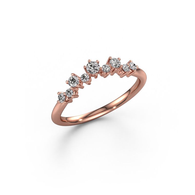 Stackable ring Carly A 585 rose gold lab-grown diamond 0.272 crt