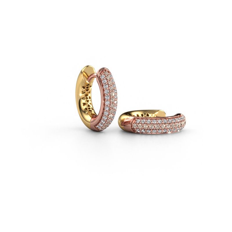 Creole Tristan B 14 mm 585 Roségold Braun Diamant 0.322 crt