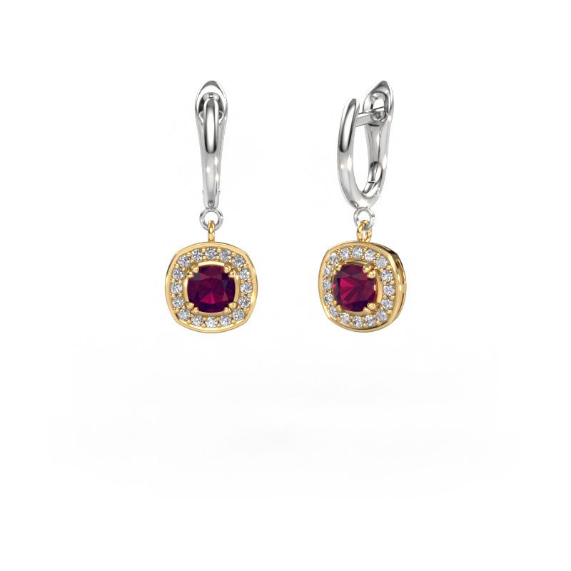 Ohrhänger Marlotte 1 585 Gold Rhodolit 5 mm