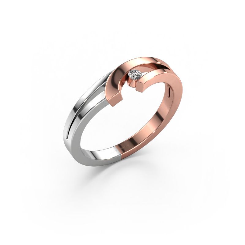 Ring Yentl 585 roségull diamant 0.03 crt