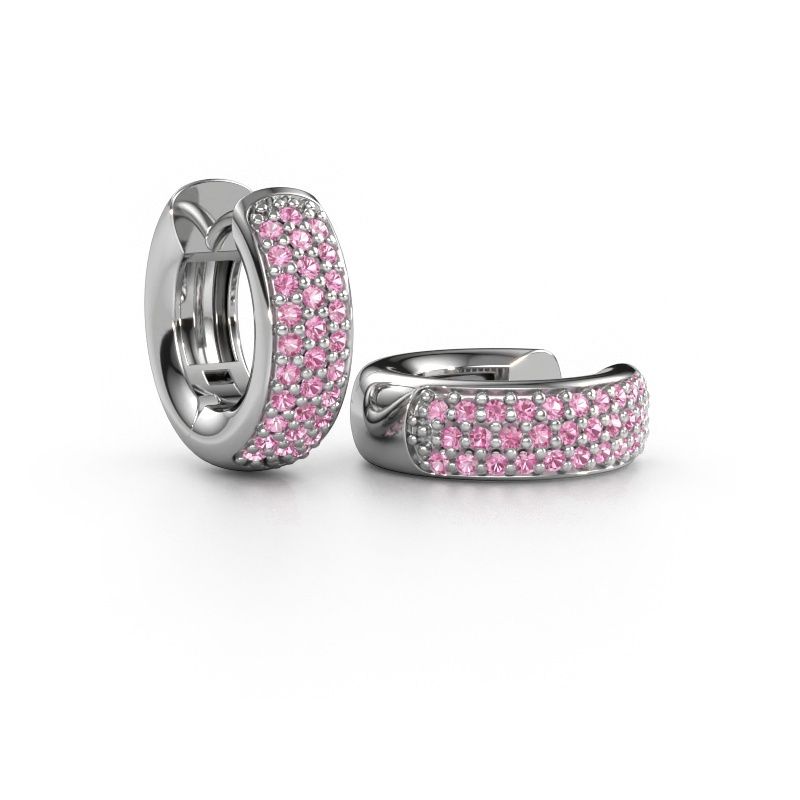 Créoles Lana EXPRESS 585 or blanc saphir rose 1.1 mm