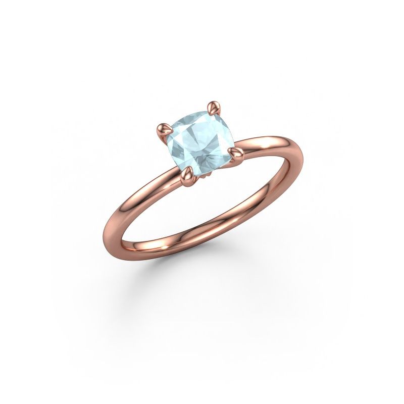 Verlobungsring Crystal CUS 1 585 Roségold Aquamarin 5.5 mm