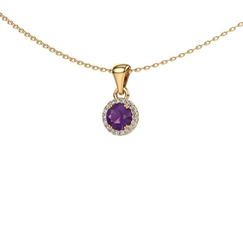 Pendant Seline rnd 585 gold amethyst 4.7 mm
