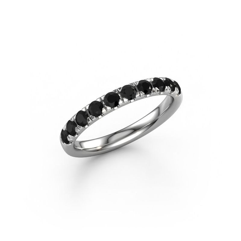 Aanschuifring Jackie Half 585 witgoud zwarte diamant 0.66 crt