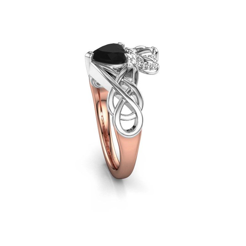 Image of Ring Lucie 585 rose gold black diamond 1.05 crt