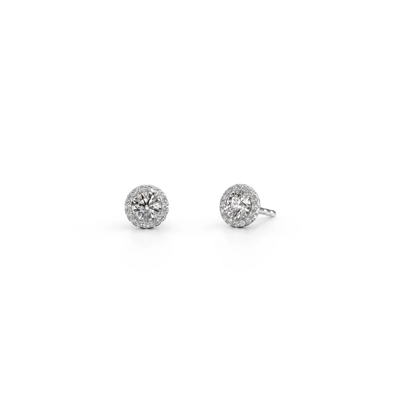 Earrings Seline rnd 585 white gold diamond 0.64 crt