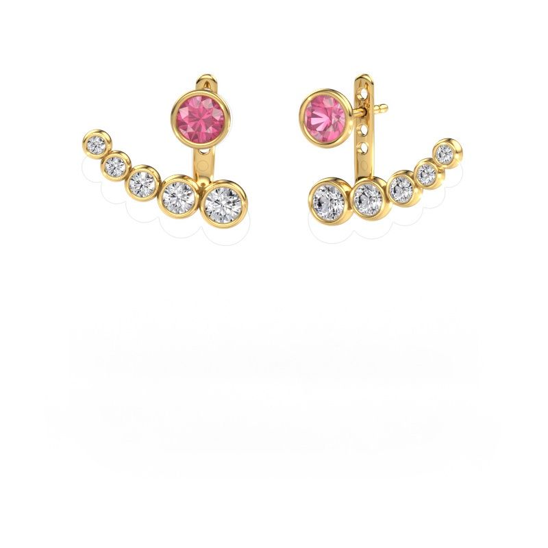 Earrings Wendy 585 gold pink sapphire 5 mm