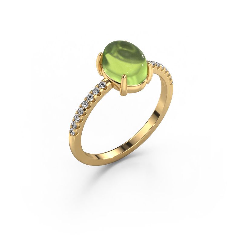 Ring Becky 585 gold peridot 7x5 mm