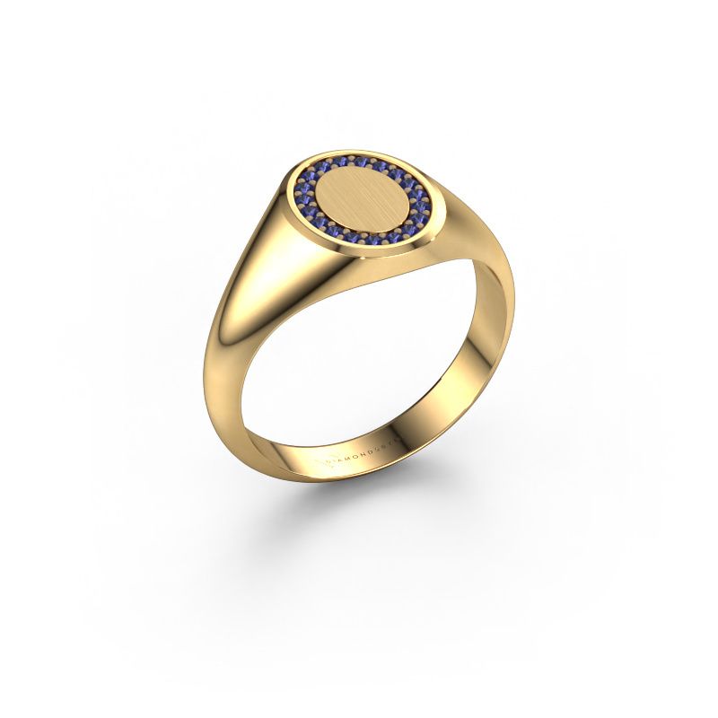Pinky Ring Floris Oval 1 585 Gold Saphir 1.2 mm