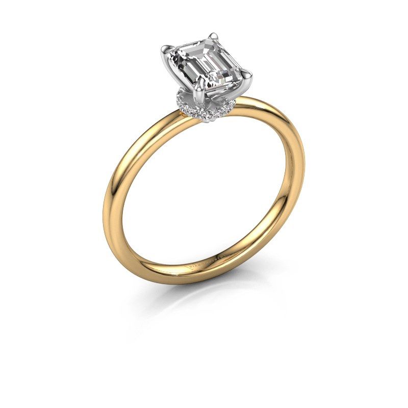 Afbeelding van Verlovingsring Crystal EME 3 585 goud zirkonia 7x5 mm