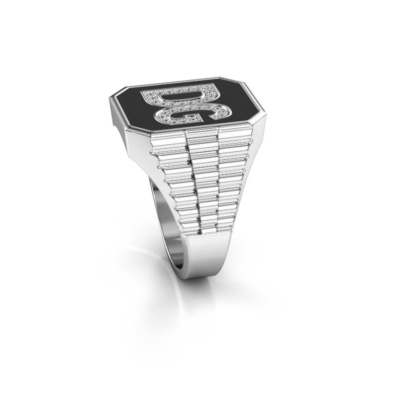 Image of Rolex style ring Stephan 3 950 platinum diamond 0.005 crt
