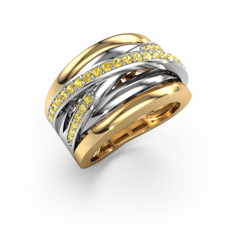 Bague Clair 3 585 or jaune saphir jaune 1.5 mm
