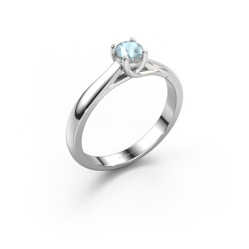 Verlobungsring Mia 1 950 Platin Aquamarin 4 mm