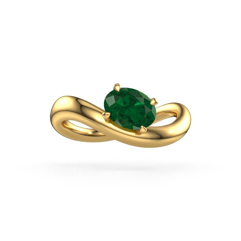 Verlobungsring Chloe OVL 585 Gold Smaragd 7,5x5,5 mm