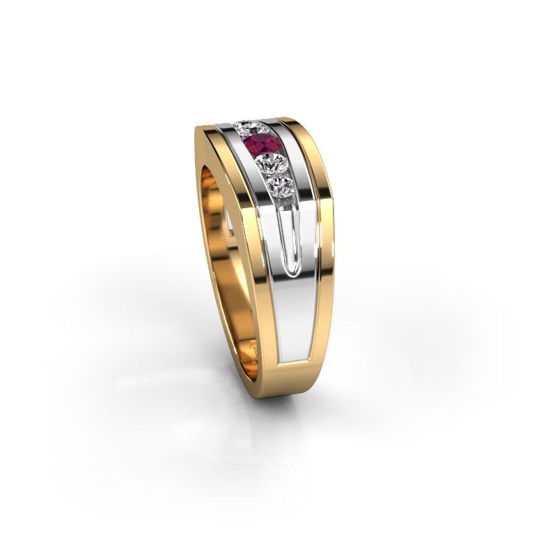 Image de Bague pour homme Huub<br/>585 or jaune<br/>Rhodolite 3.7 mm