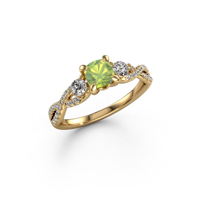 Verlovingsring Marilou CUS 585 goud peridoot 5 mm