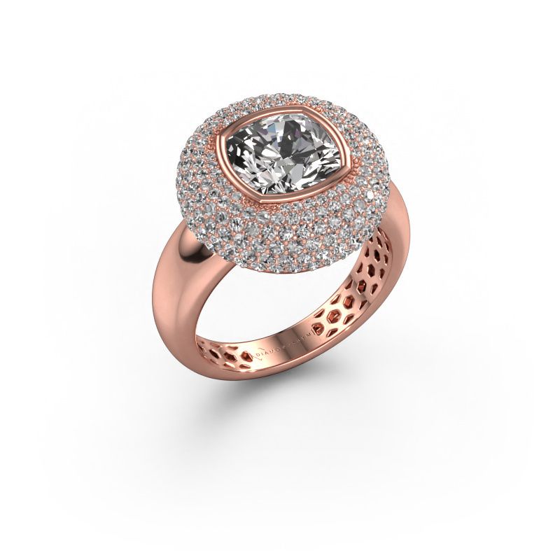Bague Keshia 585 or rose diamant 3.803 crt