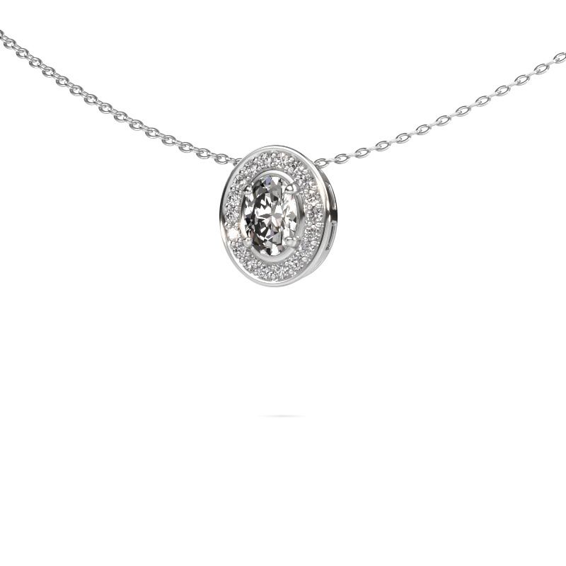 Halskjede Madelon 585 hvitt gull diamant 0.58 crt