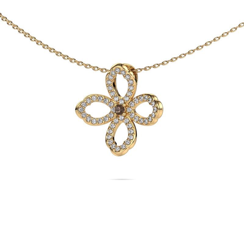 Kette Chelsea 585 Gold Rauchquarz 2 mm