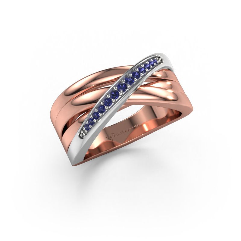 Bague Renna 2 585 or rose saphir 1 mm