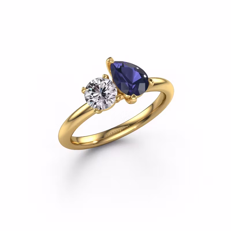 Verlobungsring Toi et Moi PER-RND 585 Gold Saphir 7x5 mm