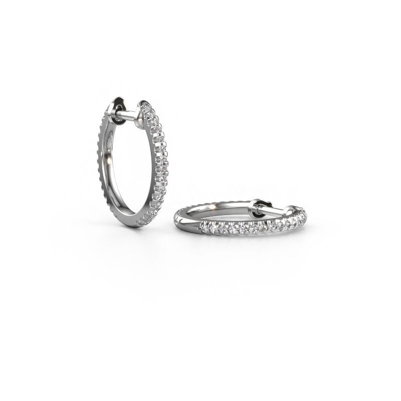 Creolen Jackie 12.5 mm A 950 platina diamant 0.31 crt