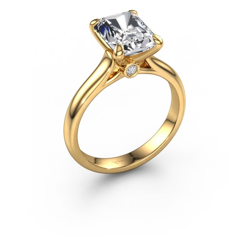 Engagement ring Valorie rad 1 585 gold lab grown diamond 2.54 crt