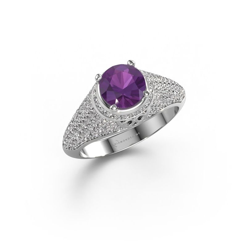 Ring Sharee 950 platinum amethyst 6.5 mm