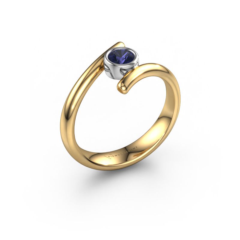 Anillo Mary 585 oro zafiro 4 mm
