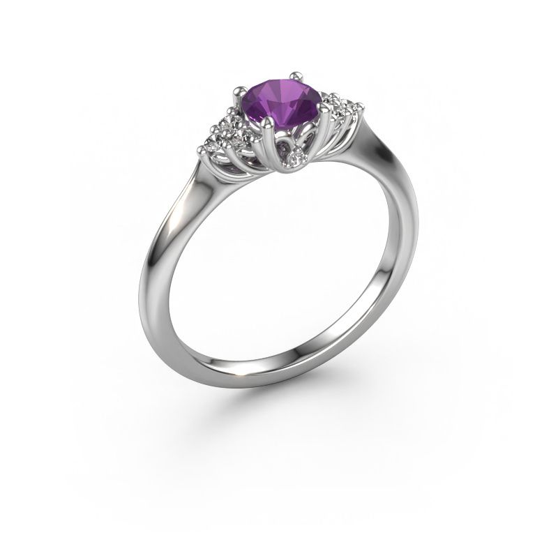 Engagement ring Felipa RND 950 platinum amethyst 5 mm