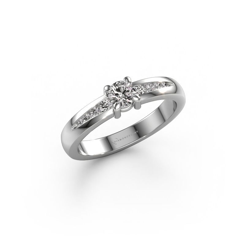 Bague de fiançailles Zohra 585 or blanc diamant 0.383 crt