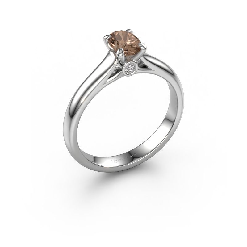 Verlobungsring Valorie ovl 1 950 Platin Braun Diamant 0.60 crt