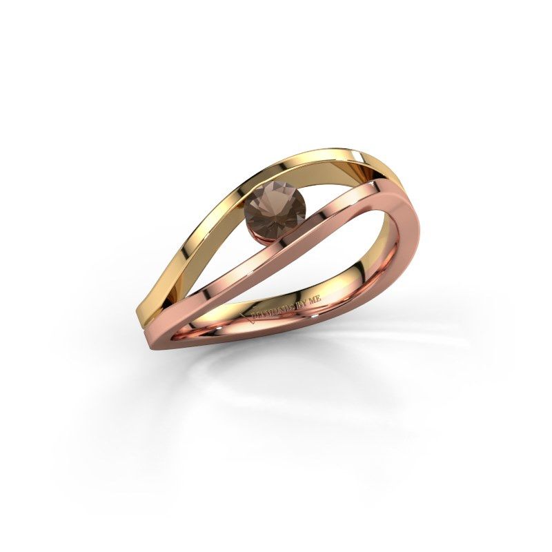 Image of Ring Sigrid 1<br/>585 rose gold<br/>Smokey quartz 4 mm