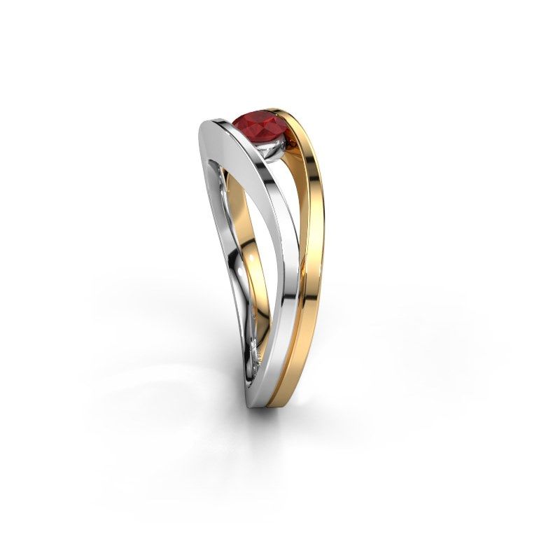 Image of Ring Sigrid 1<br/>585 white gold<br/>Ruby 4 mm